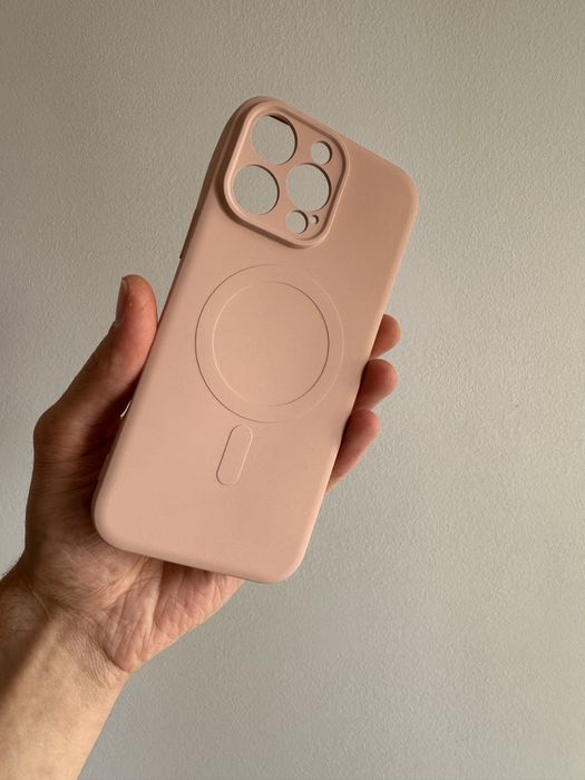 Etui Plecki silicon MagSafe różowe do iPhone 16 PRO MAX