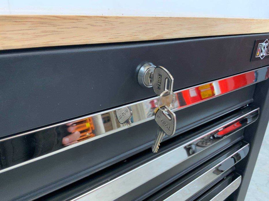 Carrinho de ferramentas de 7 gavetas Completo com 258 peças