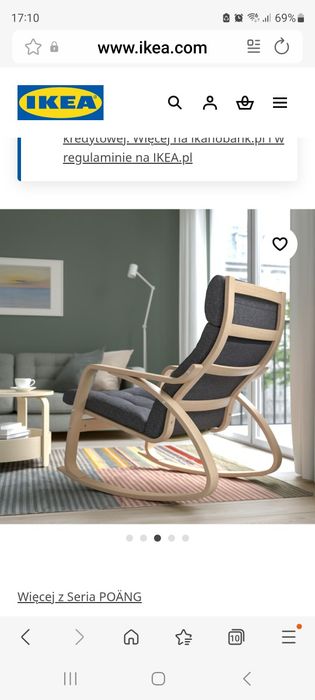 Fotel bujany z Ikea