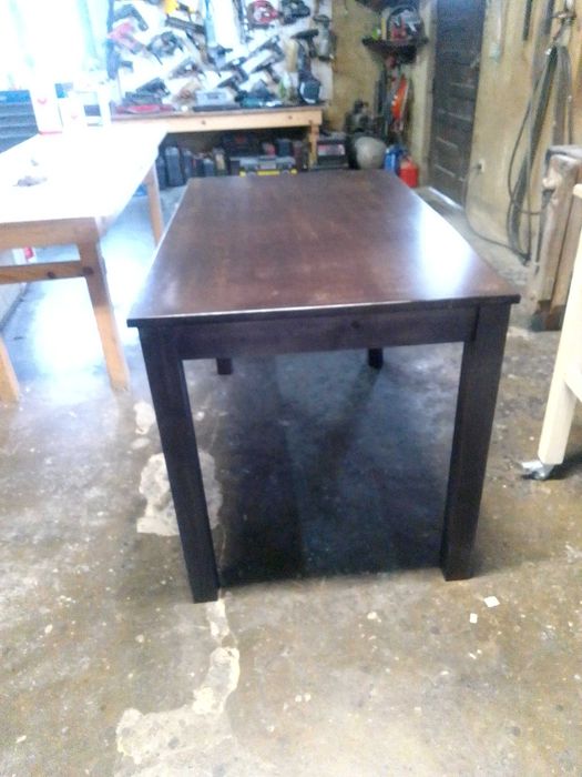 2 mesas em madeira tipo restaurante c/ 120x70x75