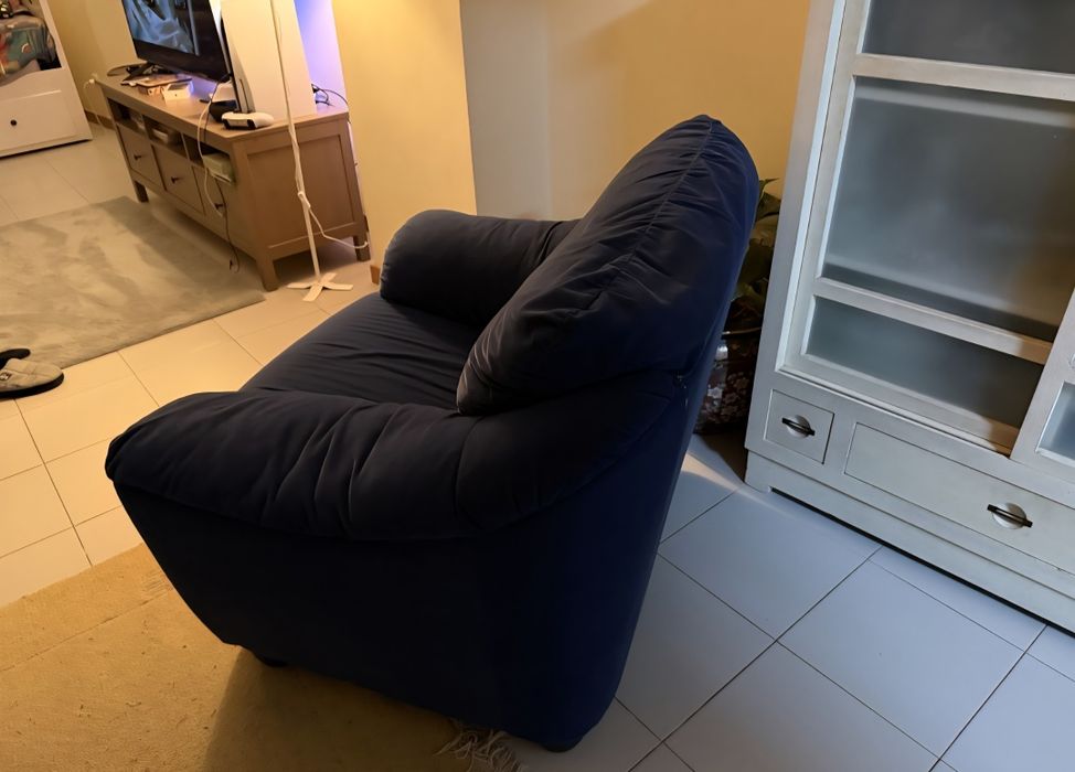 Sofa Cadeirão azul escuro