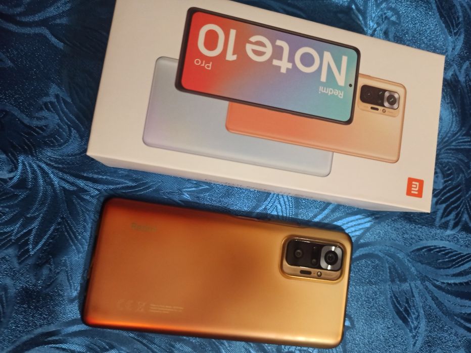 Мобильный телефон Xiaomi Redmi Note 10 Pro 6/128GB Bronze,идеал.