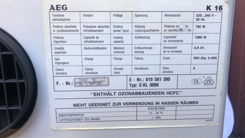 Klimatyzacja AEG przenośna