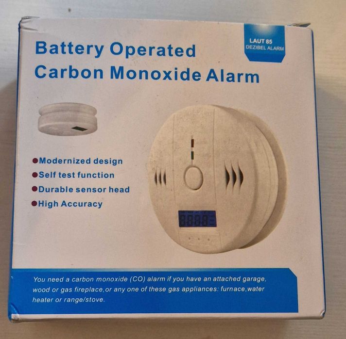 Czujnik Tlenku Węgla Czadu,z EKRANEM LCD