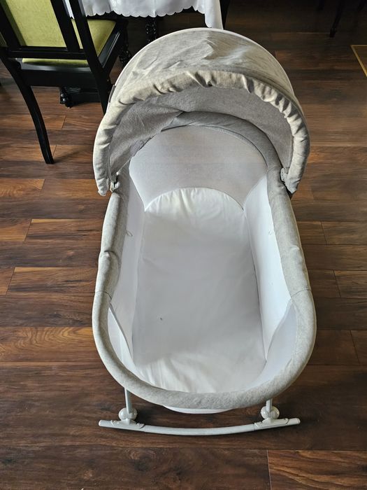 Łóżeczko kołyska KINDERKRAFT LOVI moskitiera szary