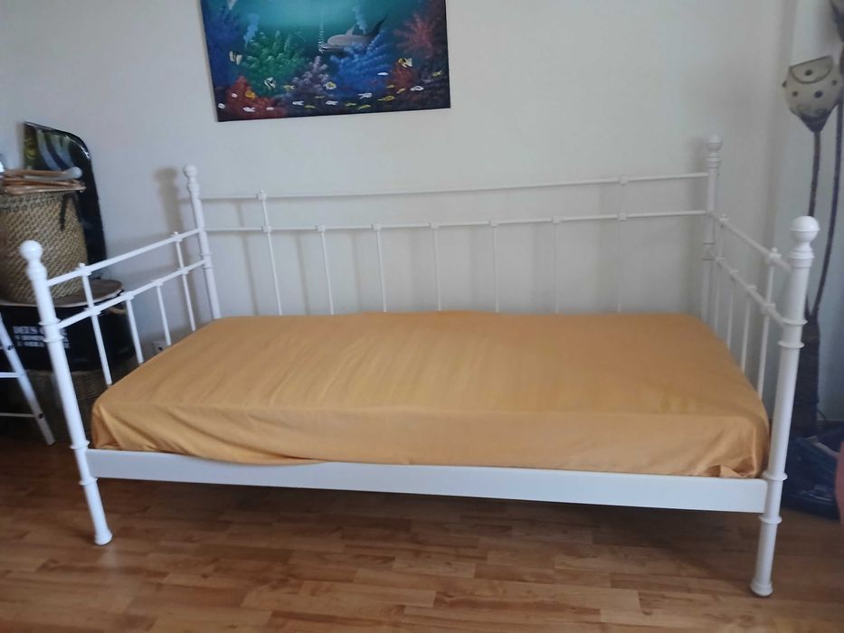 Cama estrutura ferro solteiro