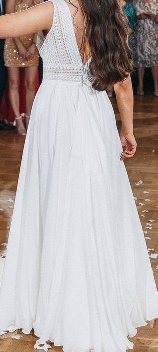 Suknia ślubna muślinowa