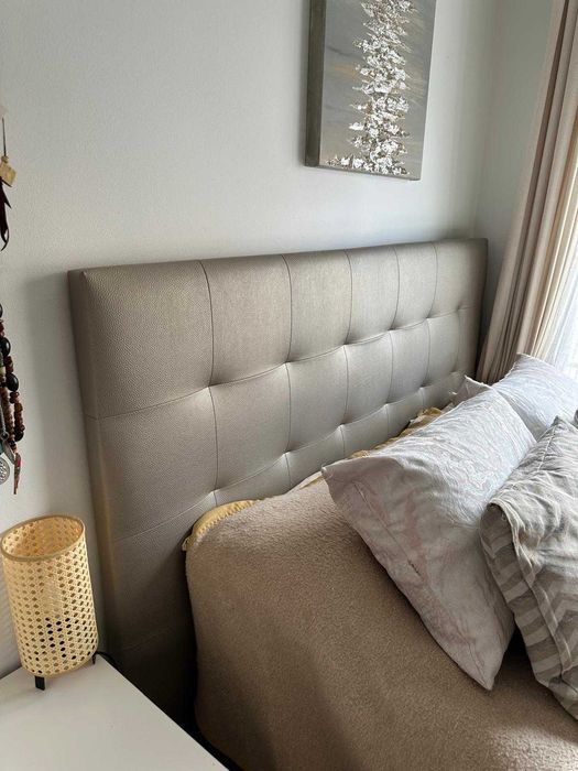 Cabeceira de Cama – Elegante e Confortável (bege Champanhe)