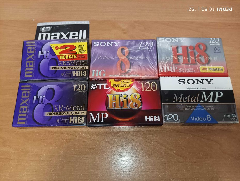 Sony - TDK - Maxell - Hi 8 - Video Cassette - 6 sztuk - NOWE !