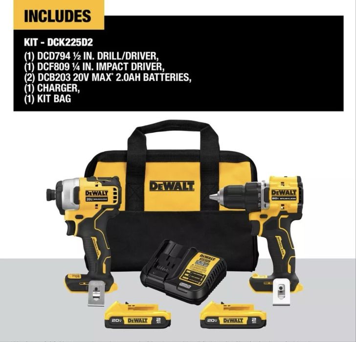 Набір шуруповертів Dewalt DCK225D2