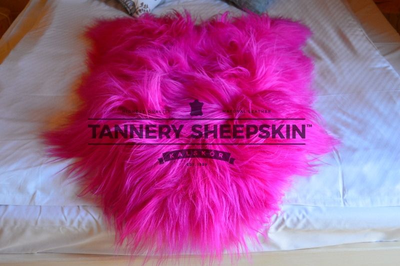 Skóra Dekoracyjna Island Ciemny Róż 90-110cm Fuksja Naturalna Skóra