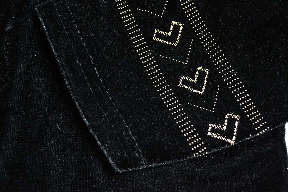 Welurowa bluzka Calvin Klein złoty napis elegancka S M