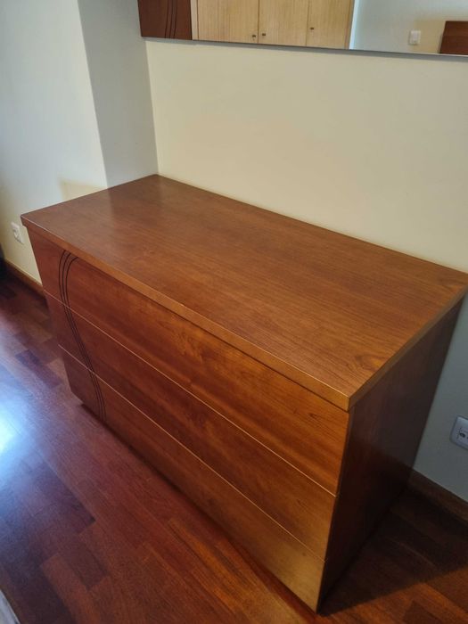 Mobilia completa quarto madeira moveis de cerejeira