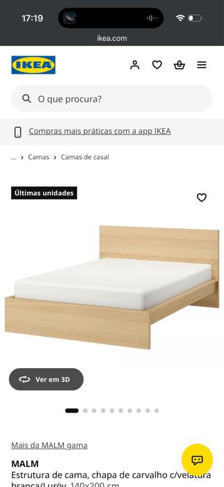 Cama ikea madeira