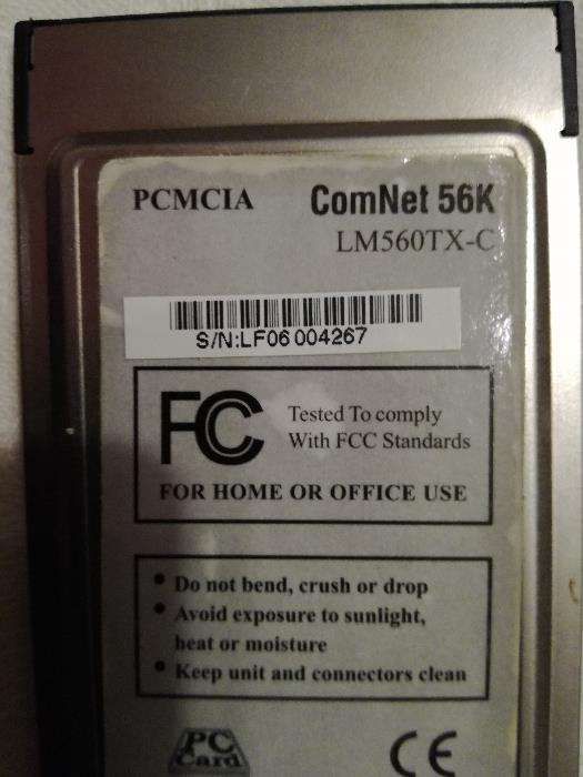 Karta PCMCIA ComNet 56K LM560TX-C