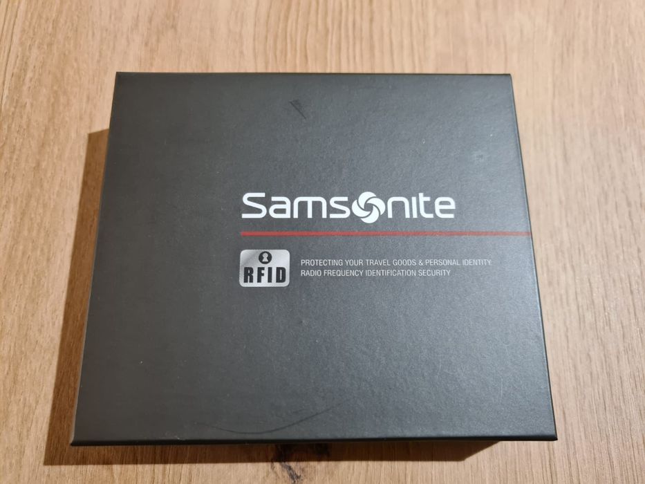 NOWY Skórzany portfel męski Samsonite Prestige, RFID