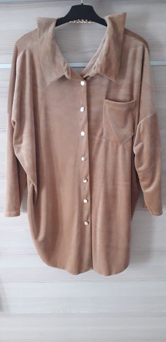 Koszula welur z łańcuszkiem