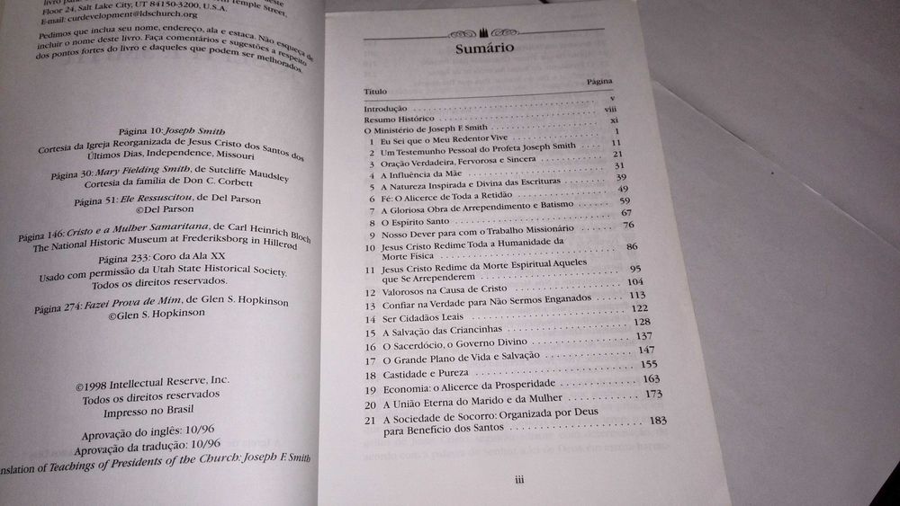 ensinamentos dos presidentes da igreja (joseph f. smith) 1998 livro