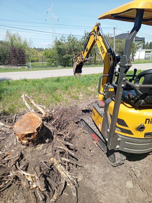 Usługi mini-koparka Wynajem sprzętu budowlano-ogrodniczego