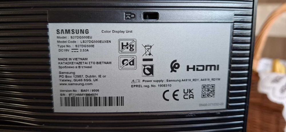 Monitor Samsung Odyssey G5 LS27DG500EUXEN - Gwarancja, WYSYŁKA GRATIS