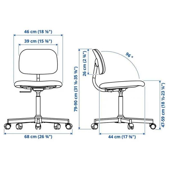 Secretaria e cadeira (combo) Ikea usadas cinzentas