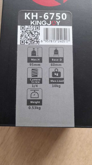Cabeça de vídeo KingJoy KH-6750 — Nova, nunca usada