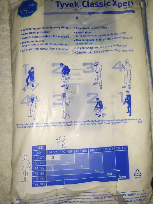 Комбінезон захисний dupont tyvek classic xpert  cat.lll xl