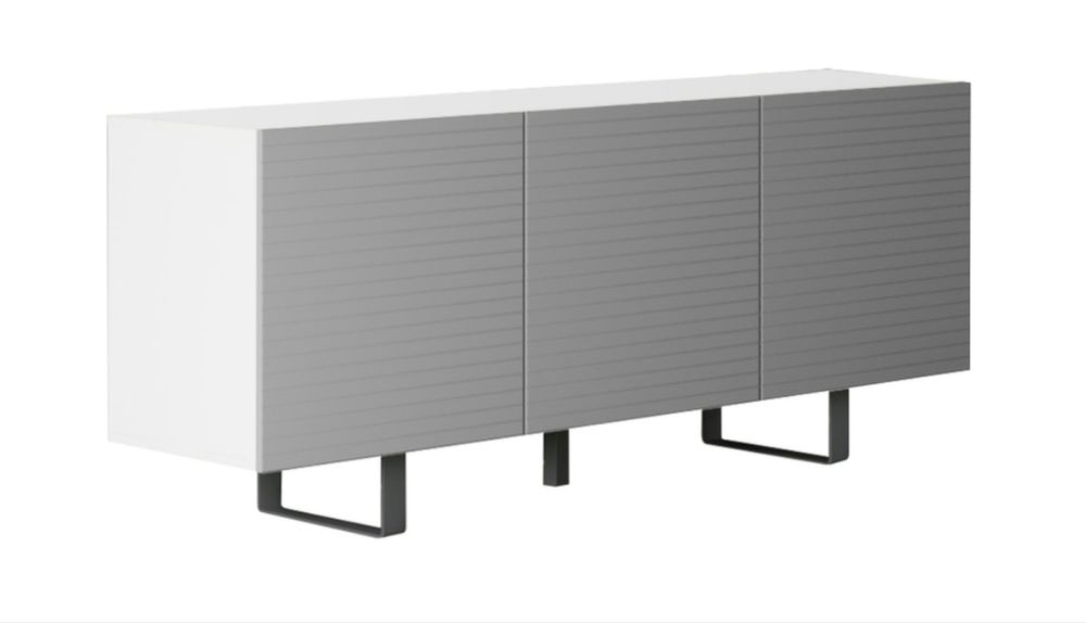 Sesley szara komoda regał kredens Antoinettie 165 cm