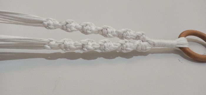 Suporte para vasos em Macramé