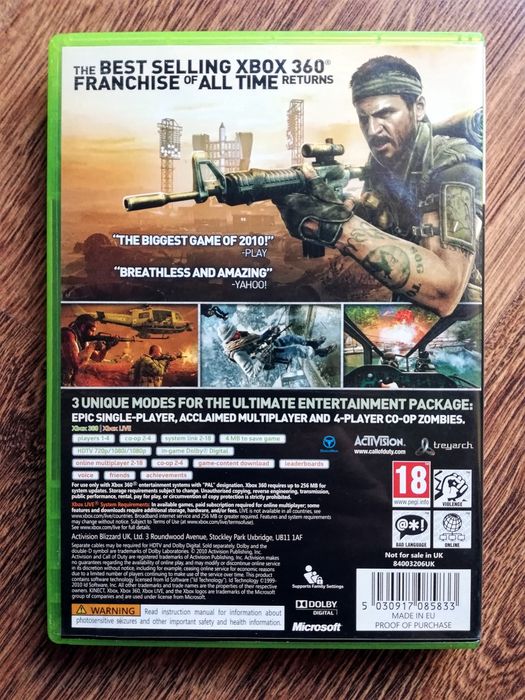 Call of Duty Black Ops XboX 360