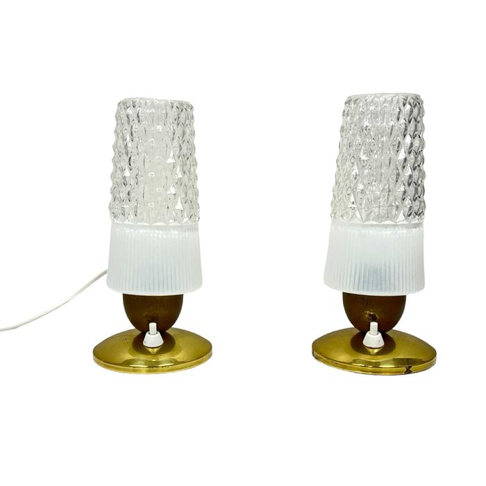 Para lampek nocnych Elektro-Rausendorf Bautzen Niemcy lata 70. – vintage
