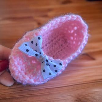 Sapatinho de crochê para bebê