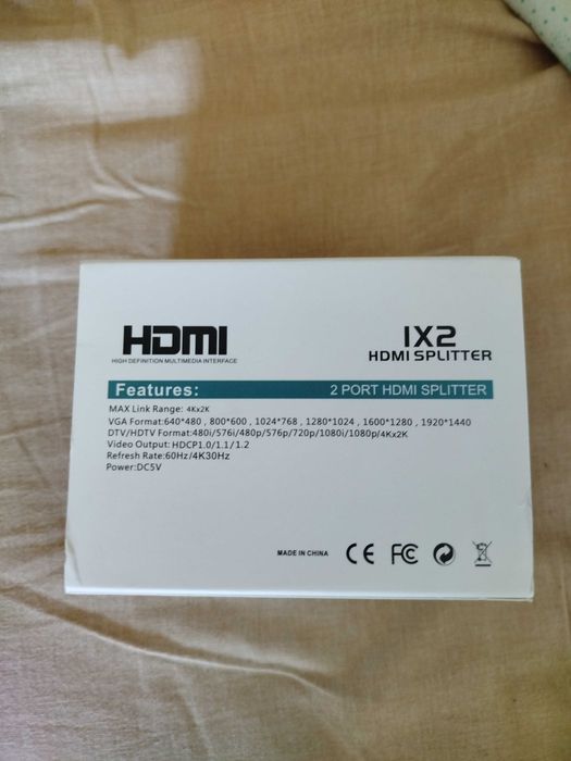 Distribuidor de Sinal HDMI 4K/30HZ (1 Entrada / 2 Saidas) - AISENS