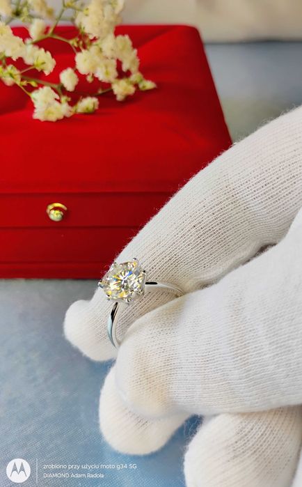 Pierścionek z Diament 1CT Moissanit Gratisy:)  Promocje !:)