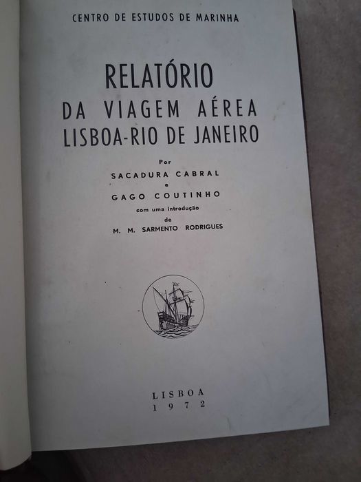 Relatório da viagem aérea Lisboa Rio de Janeiro