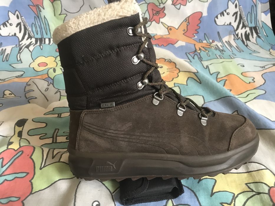 Кожаные оригинальные зимние термоботинки Puma. Размер 40/25.5 см