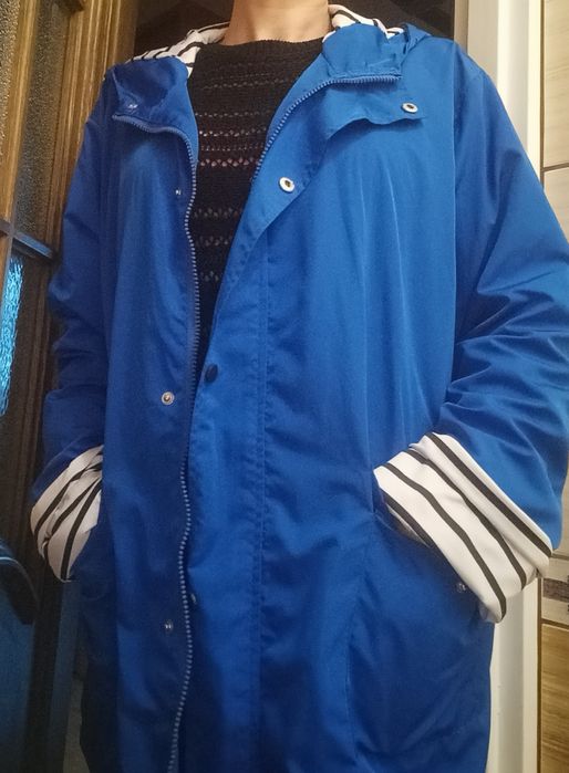 Stylowa kurtka damska niebieska L-XL