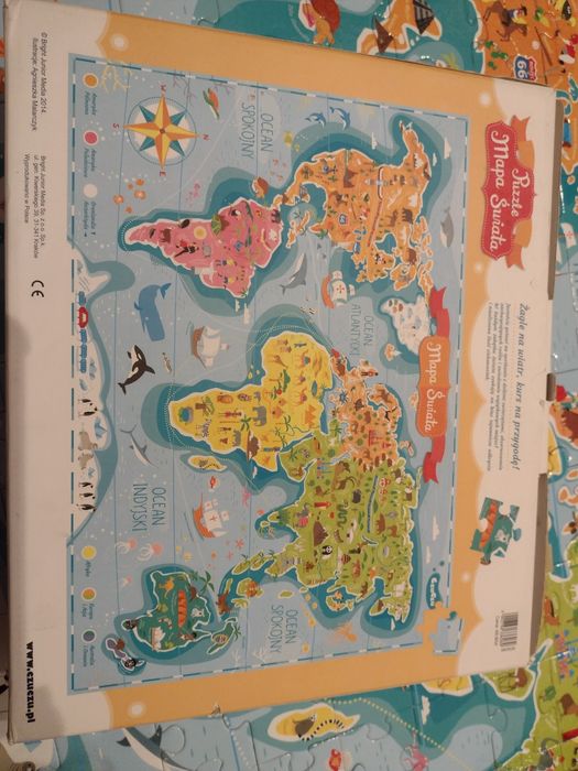 Czy Czu puzzle Mapa Świata 168 elem. 98x68 cm 6-12 lat