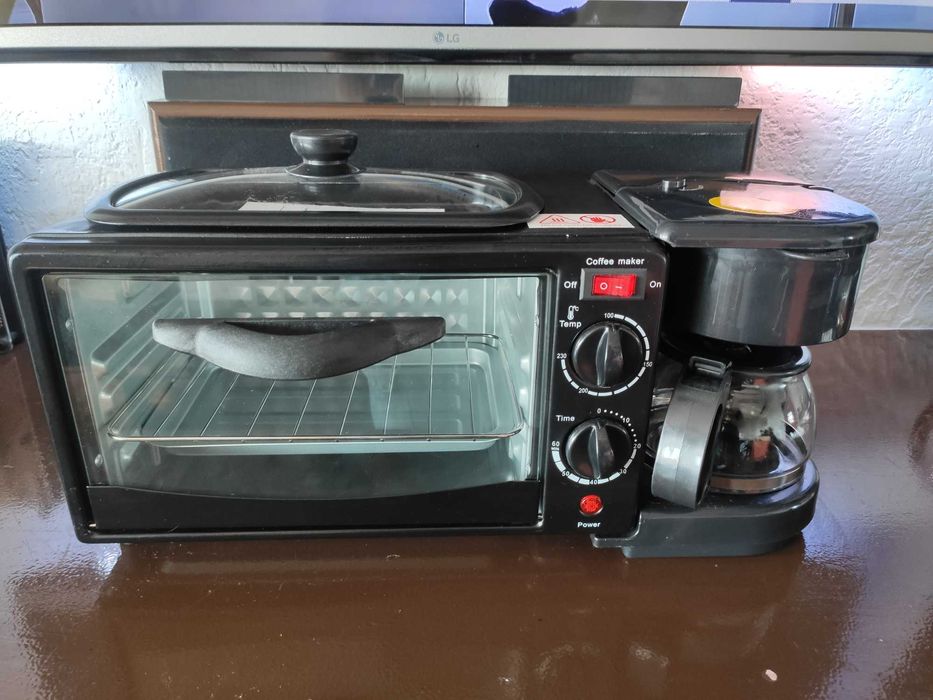 Stacja śniadaniowa 3 w 1 Patelnia Piekarnik Expres