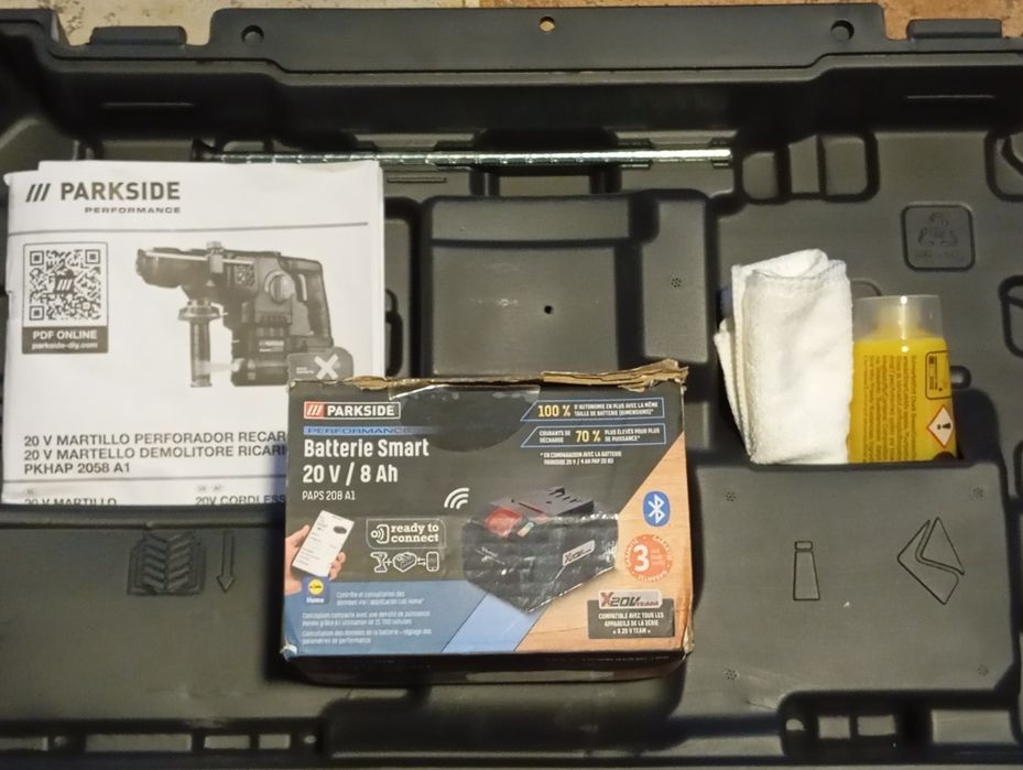 Martelo perfurador 5,8 Joules Parkside Performance 20V