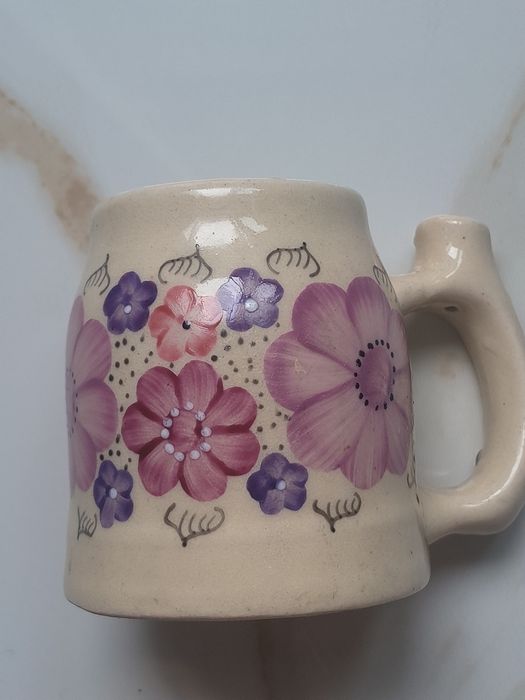 Kufel kafelek ręcznie malowany