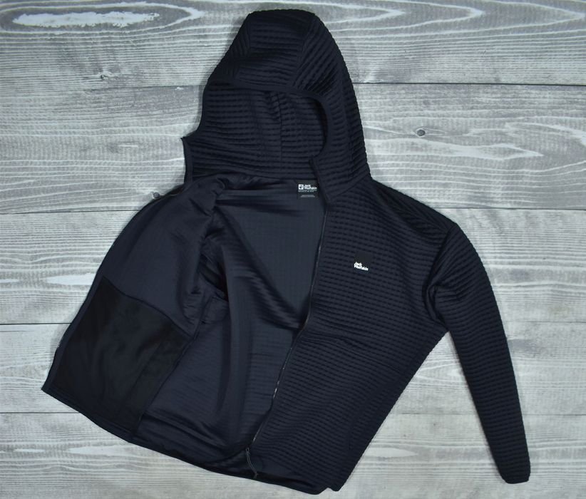 Jack Wolfskin Mogari Czarna Męska Bluza Trekkingowa O Luźnym Kroju L