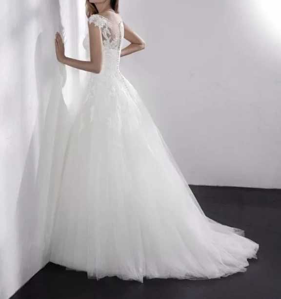 Vestido de Noiva San Patrick + Véu (OFERTA saiote, liga e saco protetor de transporte)