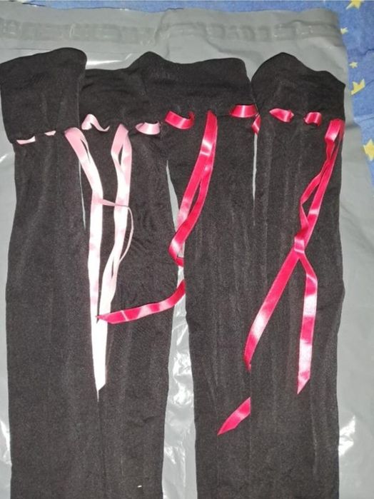 Чулки,сетка,ленты,есть беж