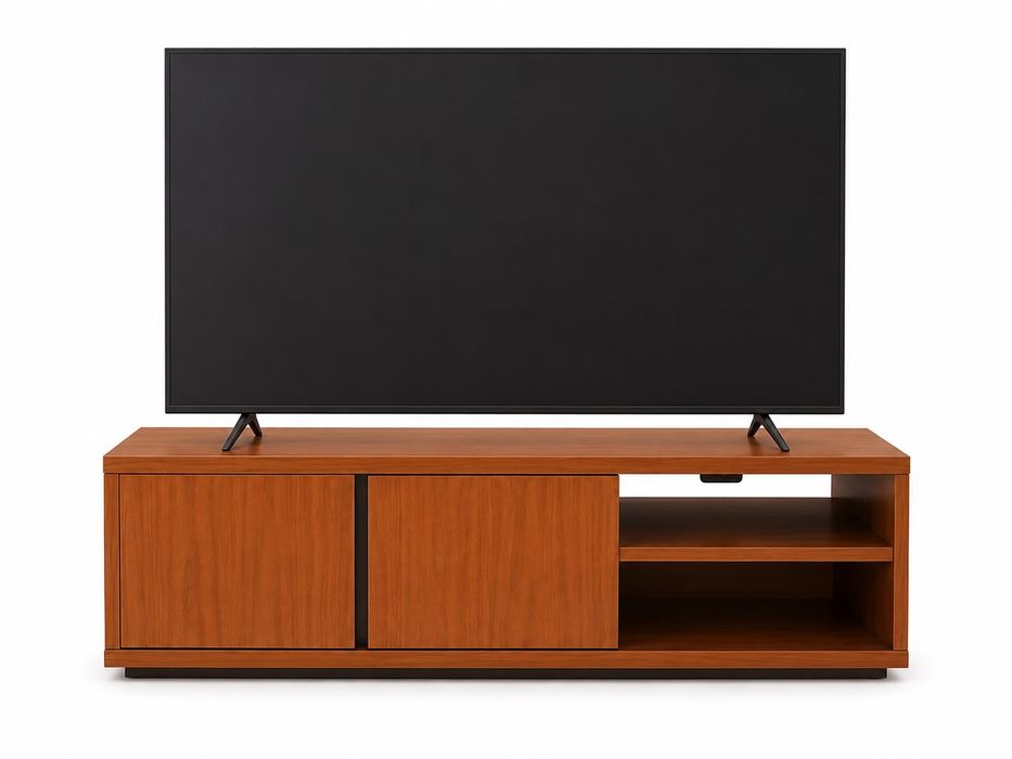Móvel de TV moderno e TV Samsung de grande dimensão