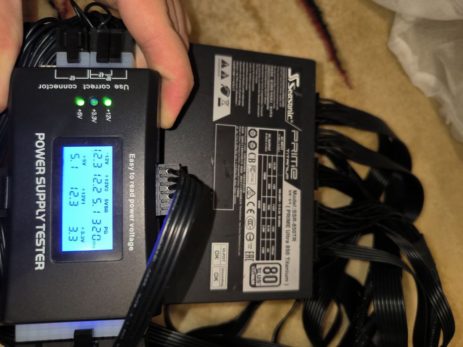 Seasonic PRIME Ultra 850W Titanium (SSR-850TR) титановий  топ Модульний rtx gtx gt mx rx gaming oc