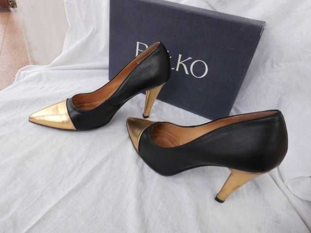 Ryłko Estima klasyczne skórzane szpilki chanelki 36,5