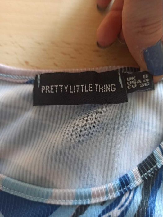 Sukienka niebieska lata 70-te Pretty little thing S