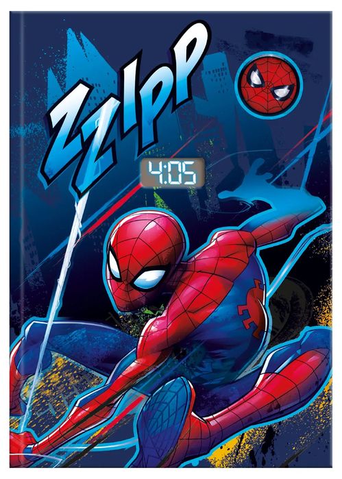 Notatnik z zegarkiem LCD Spiderman SPD7049. Nowy Produkt