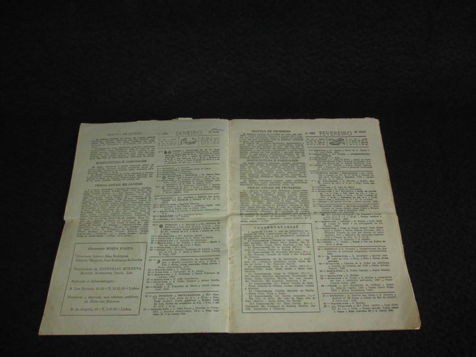 Livro Almanaque Borda D'Água para o ano de 1972 Bissexto